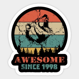 Awesome Since 1998 Year Old School Style Gift Women Men Kid Sticker